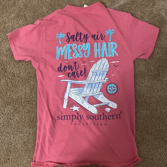 Simply Southern Pink Beachy T shirt - Picture 3 of 3